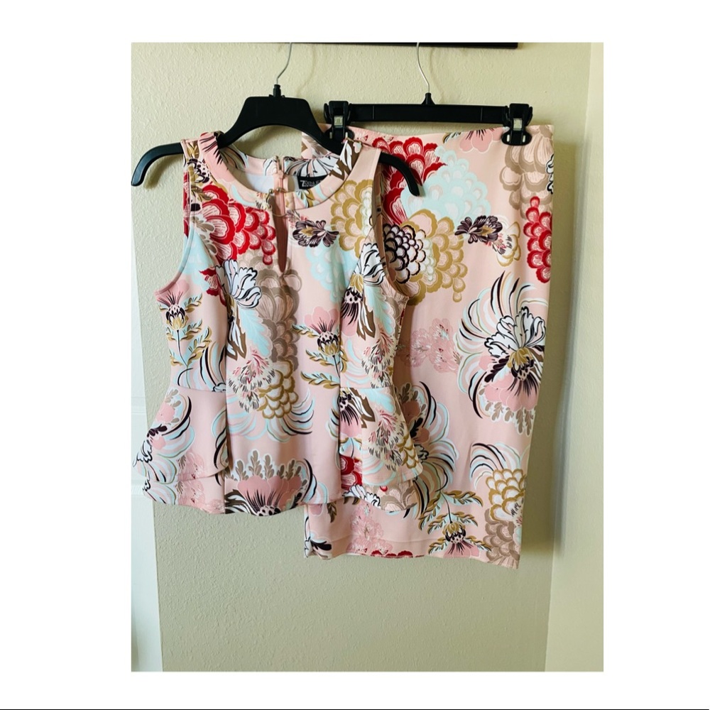 🌸Pink Floral Skirt Set🌸